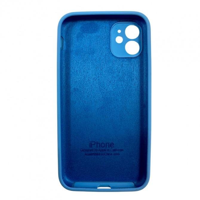 Силиконовый чехол для iPhone 11 Морськой Синий FULL (SQUARE SHAPE)-1