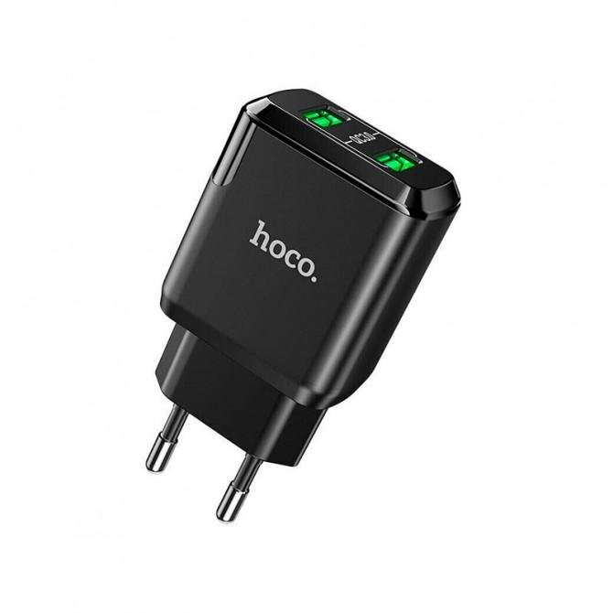 Сетевое зарядное устройство 2USB Hoco N6 QC3.0 + Type-C Black