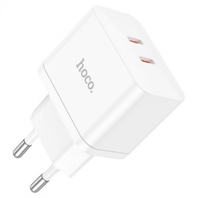 МЗП 1USB + Type-C Hoco N29 Triumph PD35W+QC3.0 White