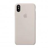Оригинальный силиконовый чехол для iPhone Xr Светло Серый FULL