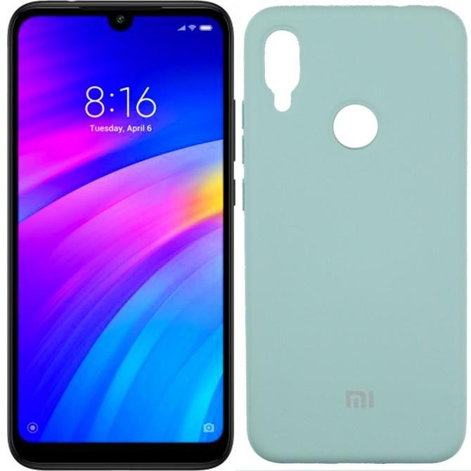 Чехол Soft Case для Xiaomi Redmi Note 7 Светло Голубой FULL