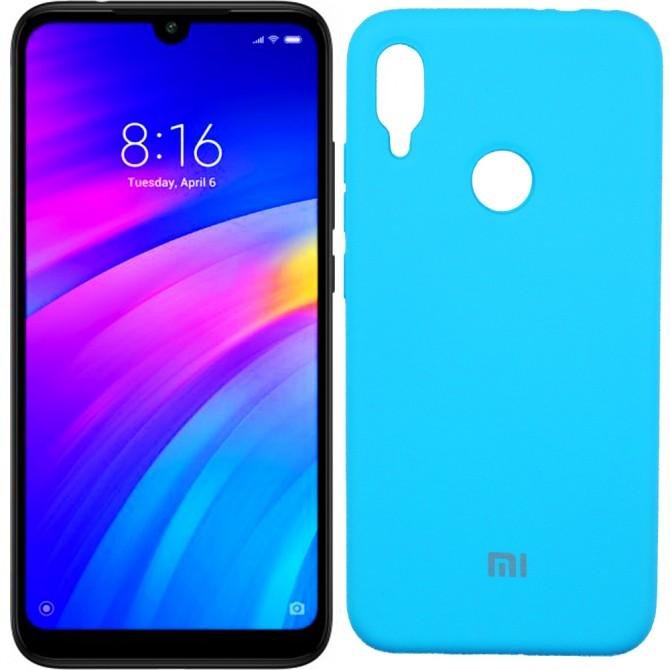 Чохол Soft Case для Xiaomi Redmi Note 7 Яскраво Синiй FULL