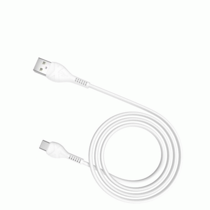 Кабель Hoco X37 PVC connectors Type-C White 1m