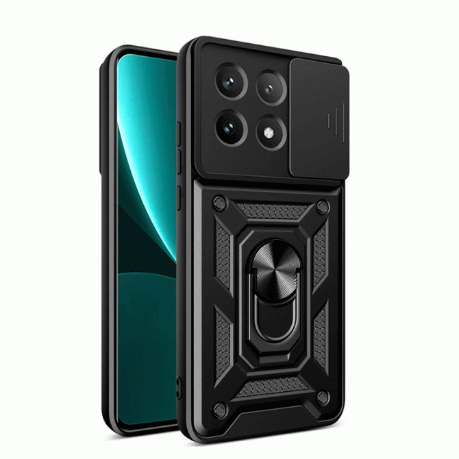 Чехол HONOR Hard Defence Series Xiaomi Poco X6 Pro Black (with Camshield and magnet)