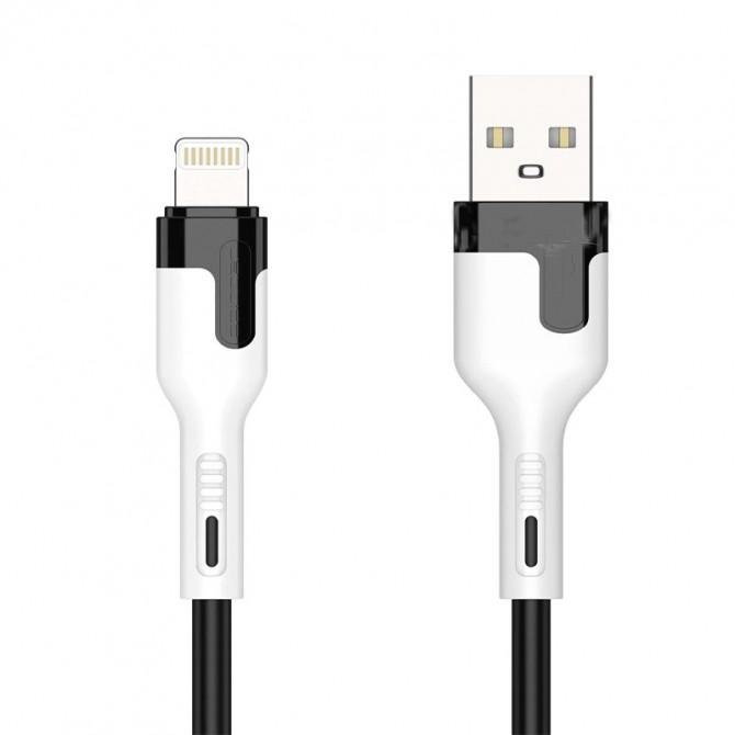 Кабель Jellico A6 Lightning 1m 3A Black