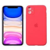 Оригінальний силіконовий чохол для iPhone 11 Кораловий FULL (with camera protection)