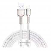 Кабель USB Baseus Cafule Metal USB to Lightning (CALJK-B0) White 2m