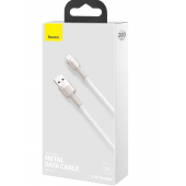 Кабель USB Baseus Cafule Metal USB to Lightning (CALJK-B0) White 2m