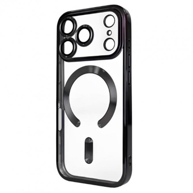 Силиконовый чехол SHINING with MagSafe для iPhone 17 Pro Max Черный (матовый)