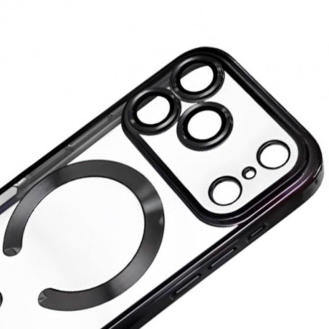 Силиконовый чехол SHINING with MagSafe для iPhone 17 Pro Черный (матовый)-2