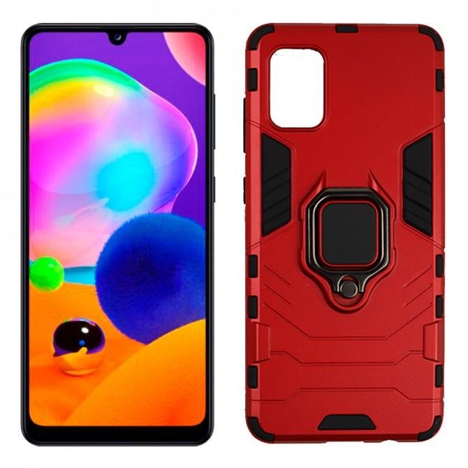 Чехол HONOR Hard Defence Series для Samsung A315 Galaxy A31 Red (с держателем)