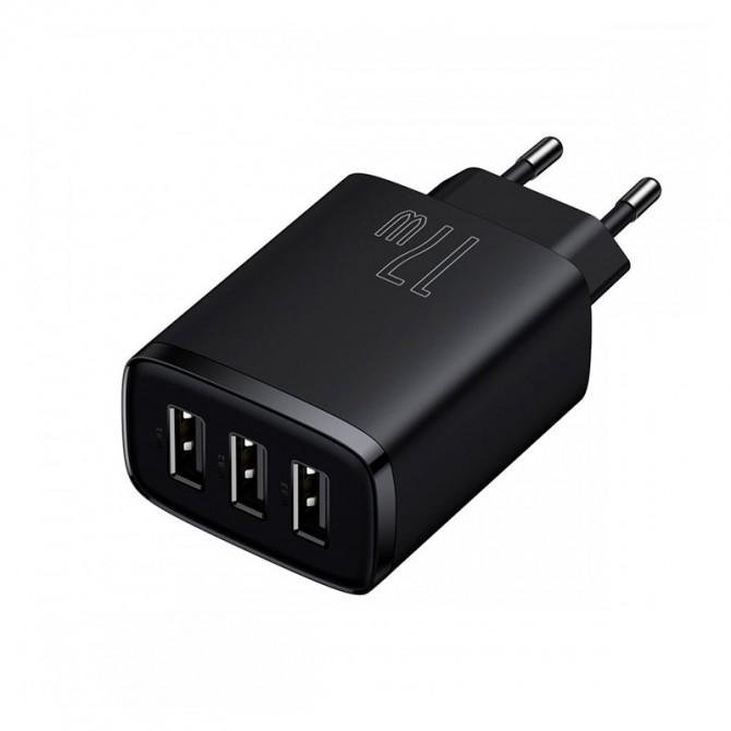 СЗУ 3USB Baseus Compact Charge 17W Black-1