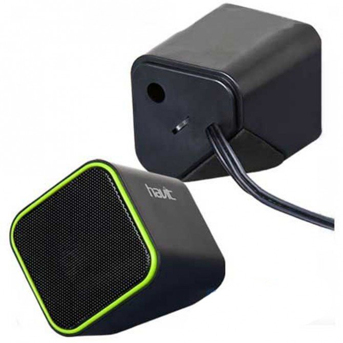 Акустична система Havit HV-SK473 USB, Чорний+Зелений-1
