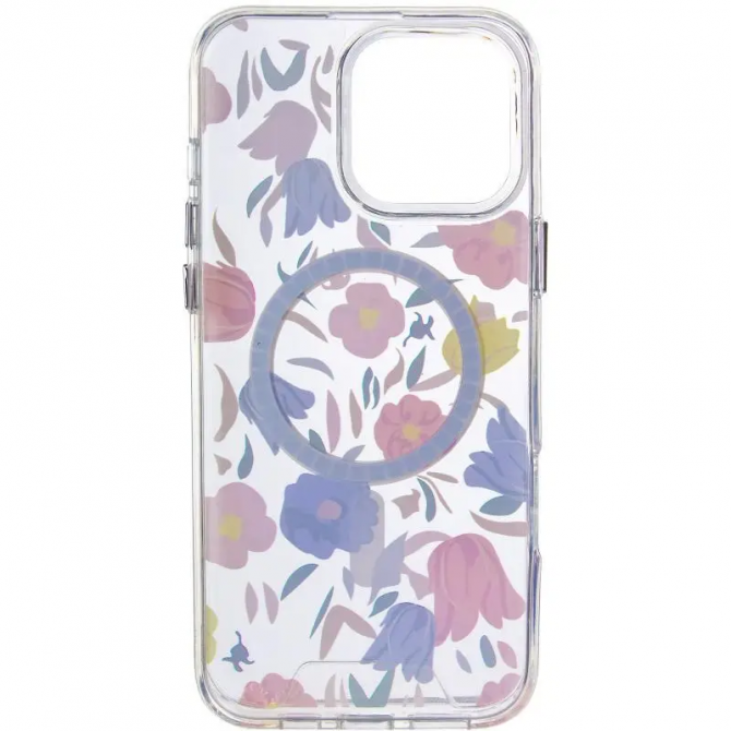 Чехол TPU+PC Clear Garden with MagSafe для Apple iPhone 17 (6.3") (Tropical Art)-2