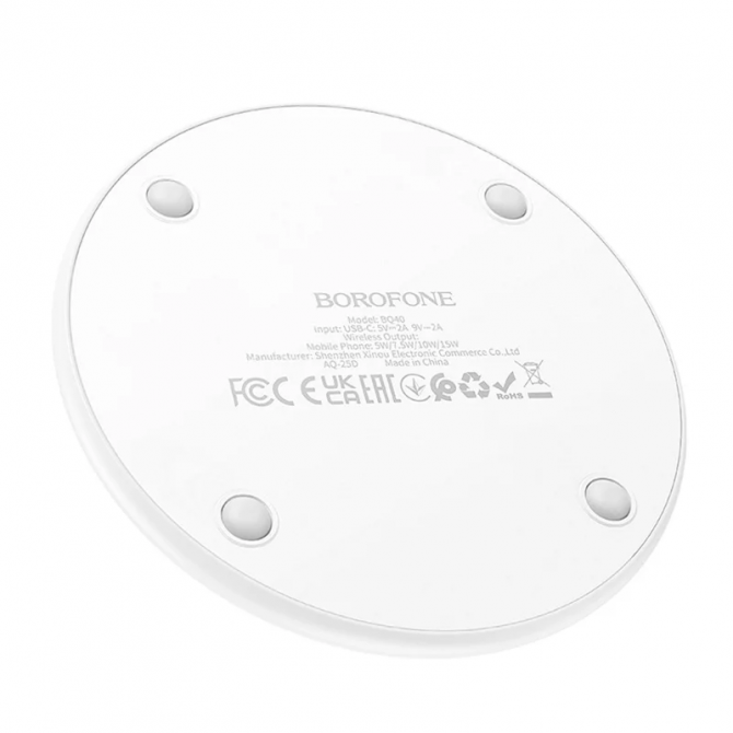Беспроводное зарядное устройство для Borofone BQ40 15W White-1