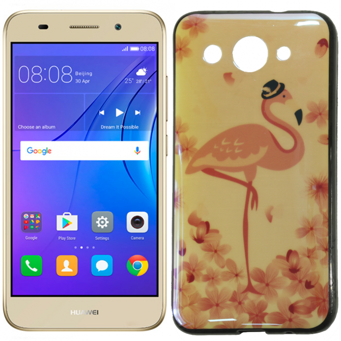 Чехол U-Like Picture series для Huawei Y3 2017 Flamingo
