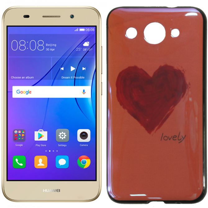 Чехол U-Like Picture series для Huawei Y3 2017 Heart Pink