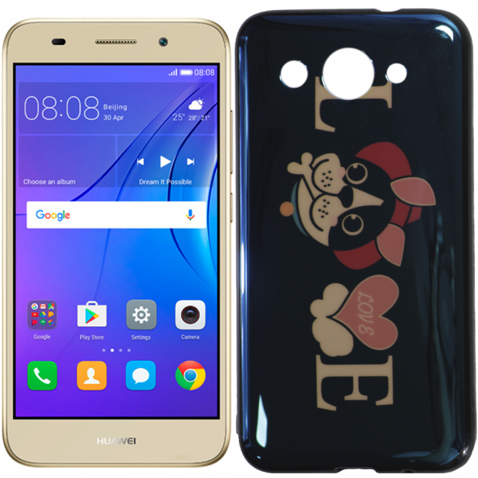 Чехол U-Like Picture series для Huawei Y3 2017 Love Black