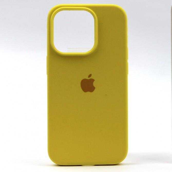 Оригинальный силиконовый чехол для iPhone 14 Pro NeonYellow FULL