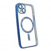 Силиконовый чехол SHINING with MagSafe для iPhone 14 Синий