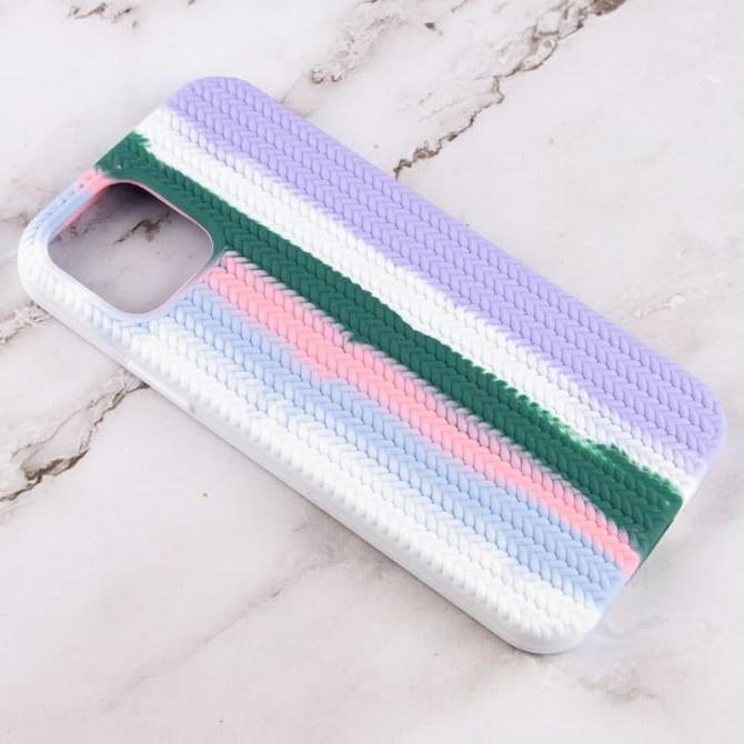 Чехол Colorfull Braided Soft Case iPhone 11 White/Lilac-1