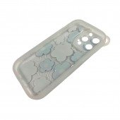 Чехол Flower Bush series for iPhone 13 Pro Max Blue/White Чехол Flower Bush series for iPhone 13 Pro Max Blue/White