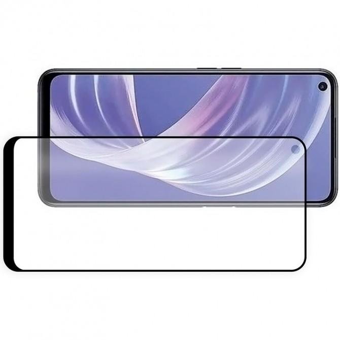 Захисне скло для Oppo A74 Full Glue (0.25 мм, 2.5D, чорне) ЛЮКС-1