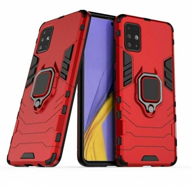 Чехол HONOR Hard Defence Series для Samsung A515 Galaxy A51 Red (с держателем)-1