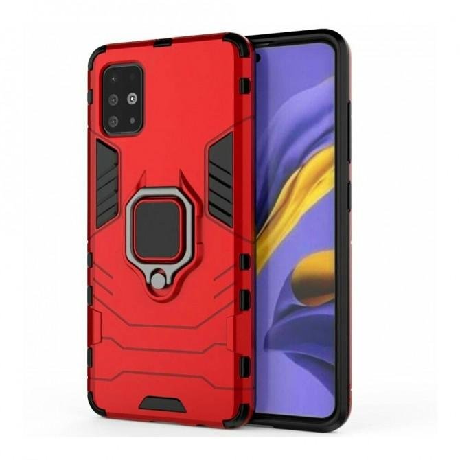 Чехол HONOR Hard Defence Series для Samsung A515 Galaxy A51 Red (с держателем)-3