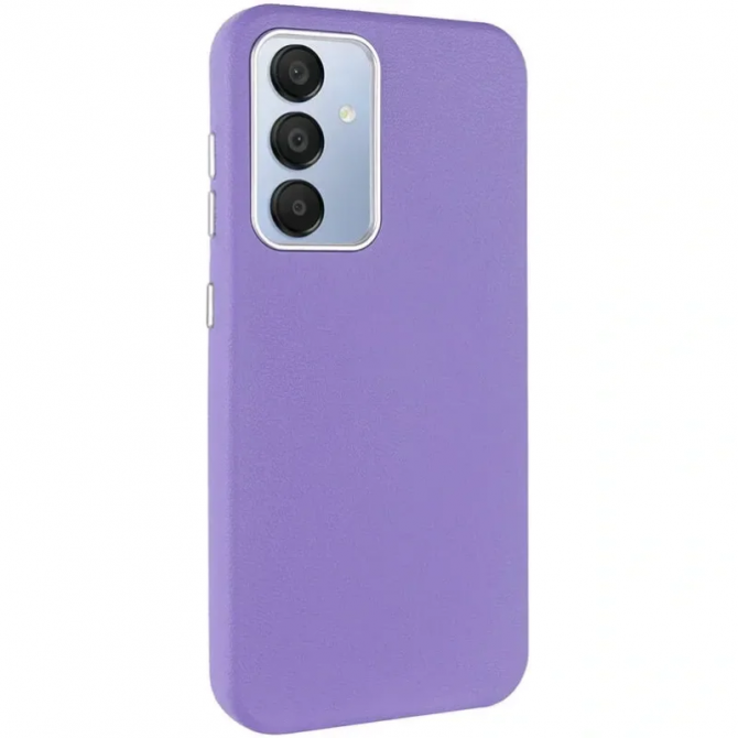 Шкіряний чохол Leather Case Metal Buttons для Samsung Galaxy S25 Ultra Light Purple-1