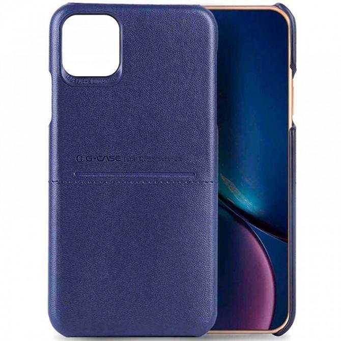 Шкіряна накладка G-Case Cardcool Series для Apple iPhone 13 Pro (6.1") Синій-1