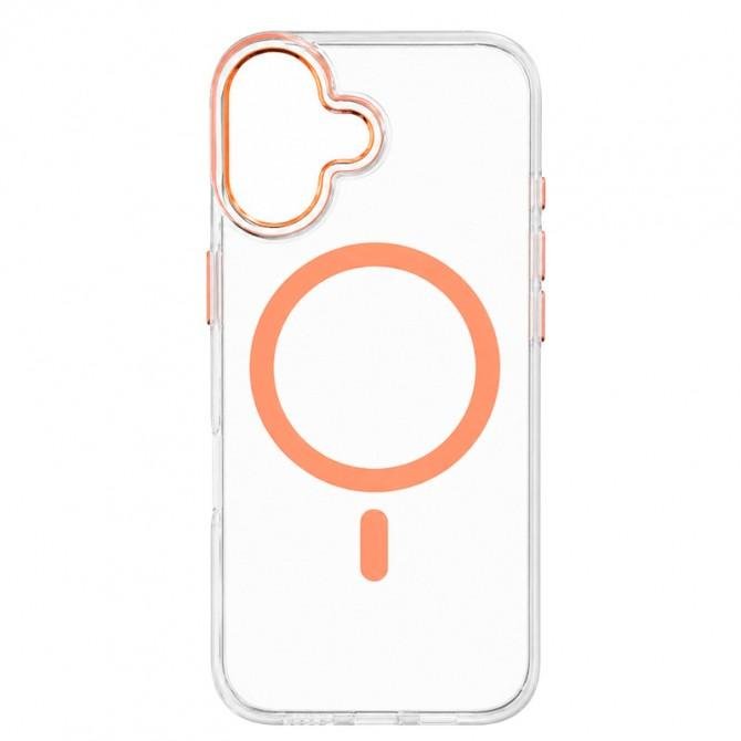 Чехол-накладка Anti-Fall для iPhone 16 Plus Transparent / Orange