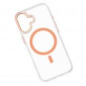 Чехол-накладка Anti-Fall для iPhone 16 Plus Transparent / Orange