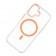 Чехол-накладка Anti-Fall для iPhone 16 Plus Transparent / Orange