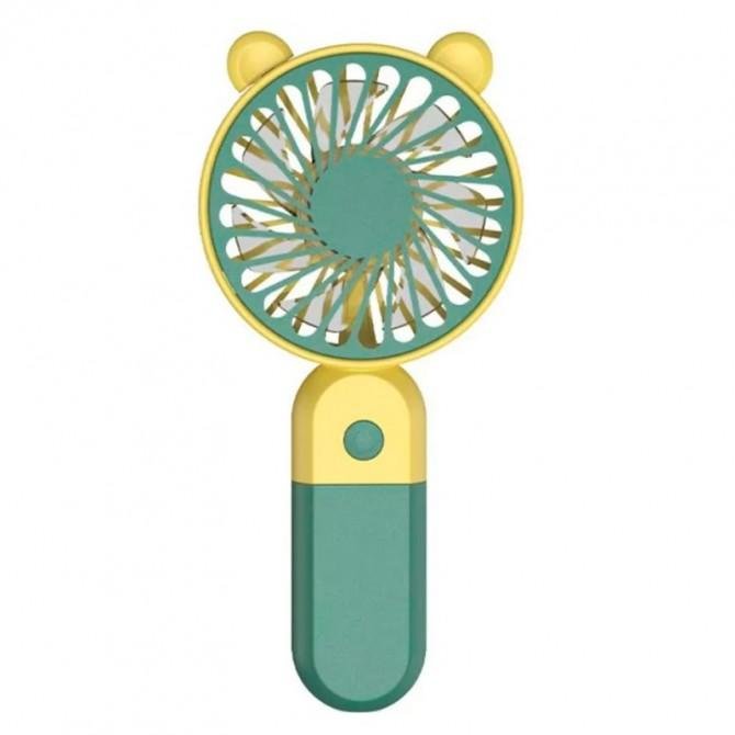 Вентилятор портативний Y-19 400 mAh Зеленый/Желтый