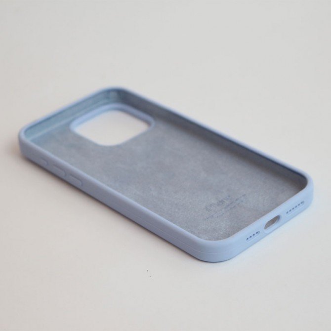 Оригінальний силіконовий чохол для iPhone 15 Pro Lilac FULL-2