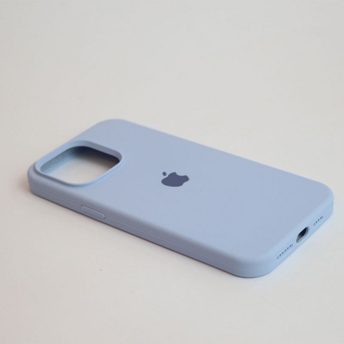 Оригінальний силіконовий чохол для iPhone 15 Pro Lilac FULL-3