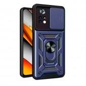 Чехол HONOR Hard Defence Series Xiaomi Poco M4 Pro 4G Blue (with Camshield and magnet)