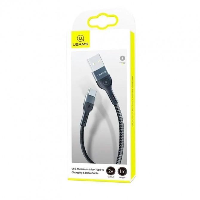 Кабель Usams U55 US-SJ449 Type-C Aluminium Alloy Braided 1m Black-1