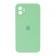 Оригинальный силиконовый чехол для iPhone 11 Светло Зеленый FULL (SQUARE SHAPE)