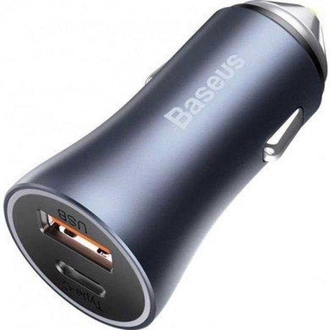 Автомобильное зарядное устройство Baseus Car Charger (40W PD+QC3.0P) Black/Grey