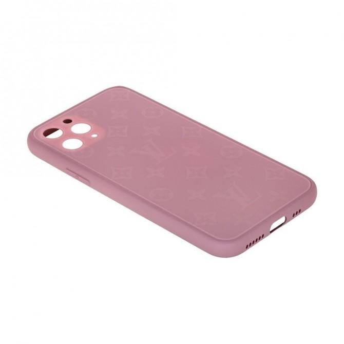 Чехол TPU Glass LV для iPhone 11 Pro Max Сиреневый-1