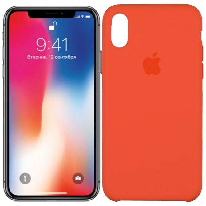Чехол Soft Case для iPhone X Orange