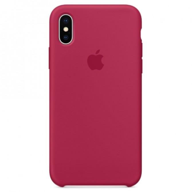 Чехол Soft Case для iPhone X Rose Red-1