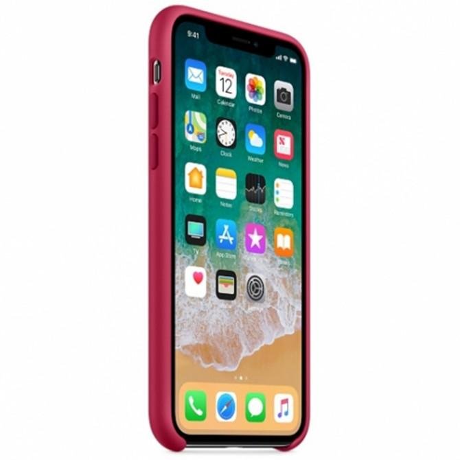 Чехол Soft Case для iPhone X Rose Red-2