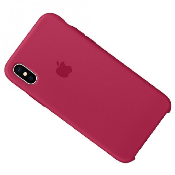 Чехол Soft Case для iPhone X Rose Red-3
