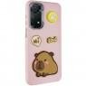 Чехол TPU Leather Toys для Xiaomi Redmi Note 11 Pro 4G/5G / 12 Pro 4G (Capybara / Pink)