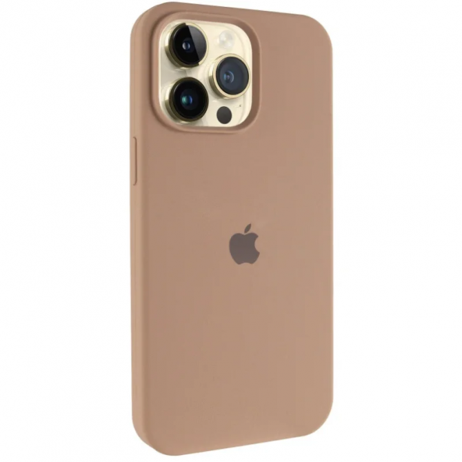 Силиконовый чехол для iPhone 15 Pro Desert Gold FULL-1
