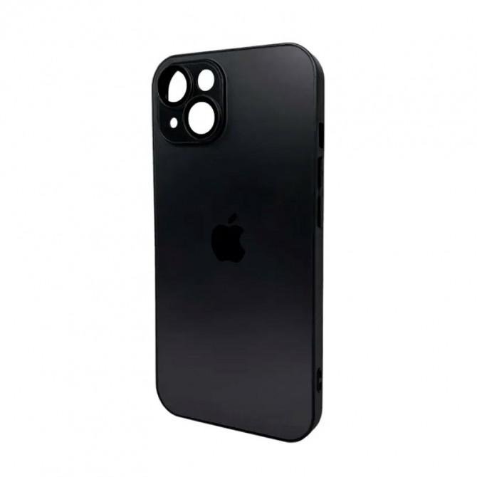 Чехол AG Glass Matt Frame Color Logo for Apple iPhone 13 Graphite Black
