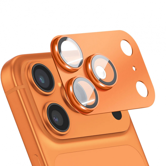 Защитное стекло на камеру Titan Armor для Apple iPhone 17 Pro Max Orange-1